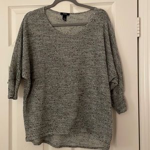 Grey and black speckled sweater
